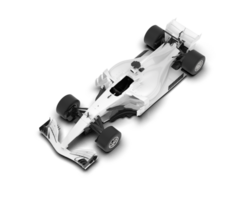 White sport car isolated on transparent background. 3d rendering - illustration png