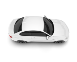 White sport car isolated on transparent background. 3d rendering - illustration png