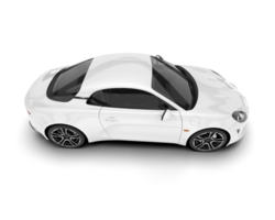 White sport car isolated on transparent background. 3d rendering - illustration png