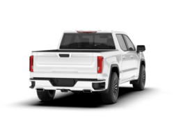 White pickup truck isolated on transparent background. 3d rendering - illustration png