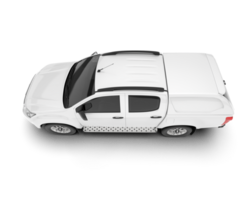 White pickup truck isolated on transparent background. 3d rendering - illustration png