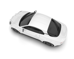 White sport car isolated on transparent background. 3d rendering - illustration png