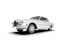 White luxury car isolated on transparent background. 3d rendering - illustration png