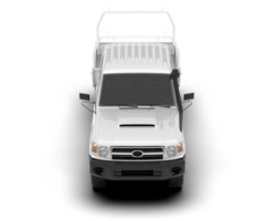 White pickup truck isolated on transparent background. 3d rendering - illustration png