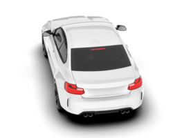 White sport car isolated on transparent background. 3d rendering - illustration png