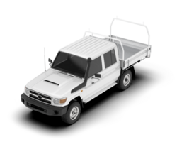 White pickup truck isolated on transparent background. 3d rendering - illustration png