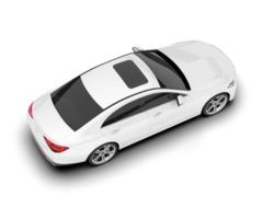 branco moderno carro isolado em transparente fundo. 3d Renderização - ilustração png