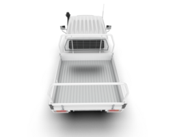 White pickup truck isolated on transparent background. 3d rendering - illustration png