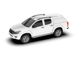 White pickup truck isolated on transparent background. 3d rendering - illustration png