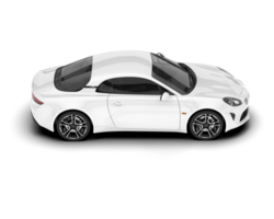 White sport car isolated on transparent background. 3d rendering - illustration png