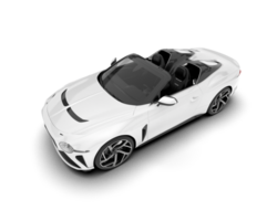 White sport car isolated on transparent background. 3d rendering - illustration png