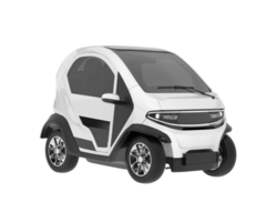 White city car isolated on transparent background. 3d rendering - illustration png