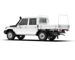 White pickup truck isolated on transparent background. 3d rendering - illustration png