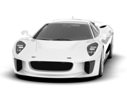 White sport car isolated on transparent background. 3d rendering - illustration png