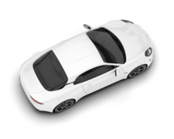 White sport car isolated on transparent background. 3d rendering - illustration png