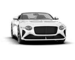 White sport car isolated on transparent background. 3d rendering - illustration png