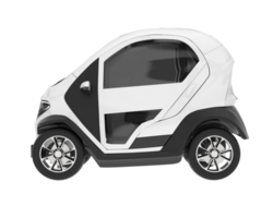 White city car isolated on transparent background. 3d rendering - illustration png