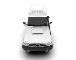 White pickup truck isolated on transparent background. 3d rendering - illustration png