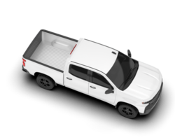 White pickup truck isolated on transparent background. 3d rendering - illustration png