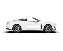 White sport car isolated on transparent background. 3d rendering - illustration png