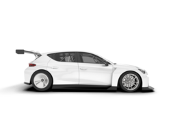 White sport car isolated on transparent background. 3d rendering - illustration png