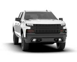 White pickup truck isolated on transparent background. 3d rendering - illustration png