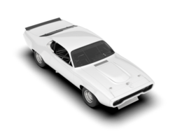 White sport car isolated on transparent background. 3d rendering - illustration png