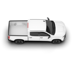 White pickup truck isolated on transparent background. 3d rendering - illustration png