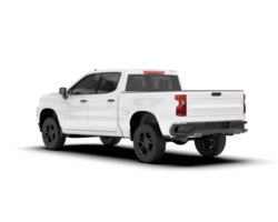 White pickup truck isolated on transparent background. 3d rendering - illustration png