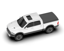 White pickup truck isolated on transparent background. 3d rendering - illustration png