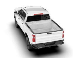 White pickup truck isolated on transparent background. 3d rendering - illustration png