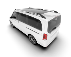 White city car isolated on transparent background. 3d rendering - illustration png