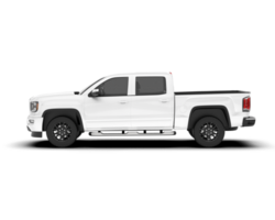 White pickup truck isolated on transparent background. 3d rendering - illustration png