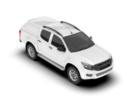 White pickup truck isolated on transparent background. 3d rendering - illustration png