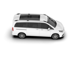 White city car isolated on transparent background. 3d rendering - illustration png