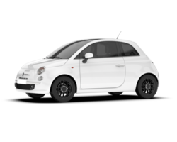 White modern car isolated on transparent background. 3d rendering - illustration png