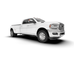 White pickup truck isolated on transparent background. 3d rendering - illustration png