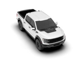 White pickup truck isolated on transparent background. 3d rendering - illustration png