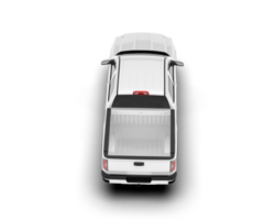 White pickup truck isolated on transparent background. 3d rendering - illustration png