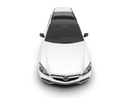 White city car isolated on transparent background. 3d rendering - illustration png