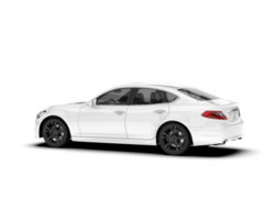 White city car isolated on transparent background. 3d rendering - illustration png