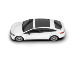 White modern car isolated on transparent background. 3d rendering - illustration png