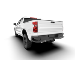 White pickup truck isolated on transparent background. 3d rendering - illustration png