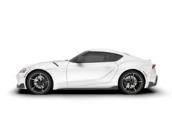 White sport car isolated on transparent background. 3d rendering - illustration png