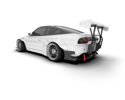 White sport car isolated on transparent background. 3d rendering - illustration png