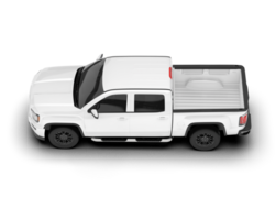 White pickup truck isolated on transparent background. 3d rendering - illustration png