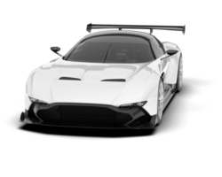 White sport car isolated on transparent background. 3d rendering - illustration png