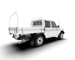 White pickup truck isolated on transparent background. 3d rendering - illustration png