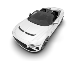 White sport car isolated on transparent background. 3d rendering - illustration png