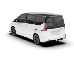 White modern car isolated on transparent background. 3d rendering - illustration png